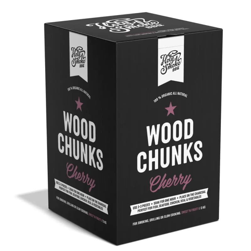 Holy Smoke BBQ Røgtræ Chunks Kirsebær - 3 kg