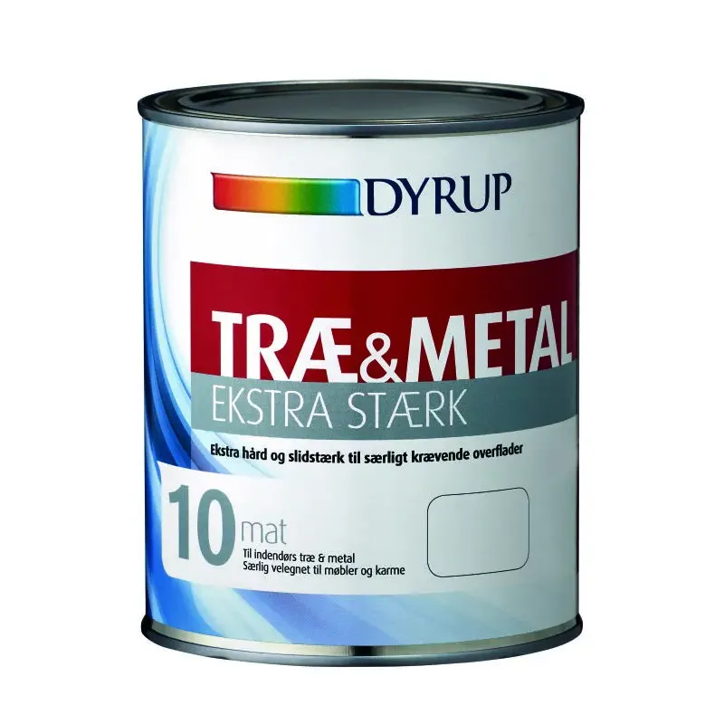 Dyrup Tr�&metal Ekstra St�rk Mat Hvid - 1lt