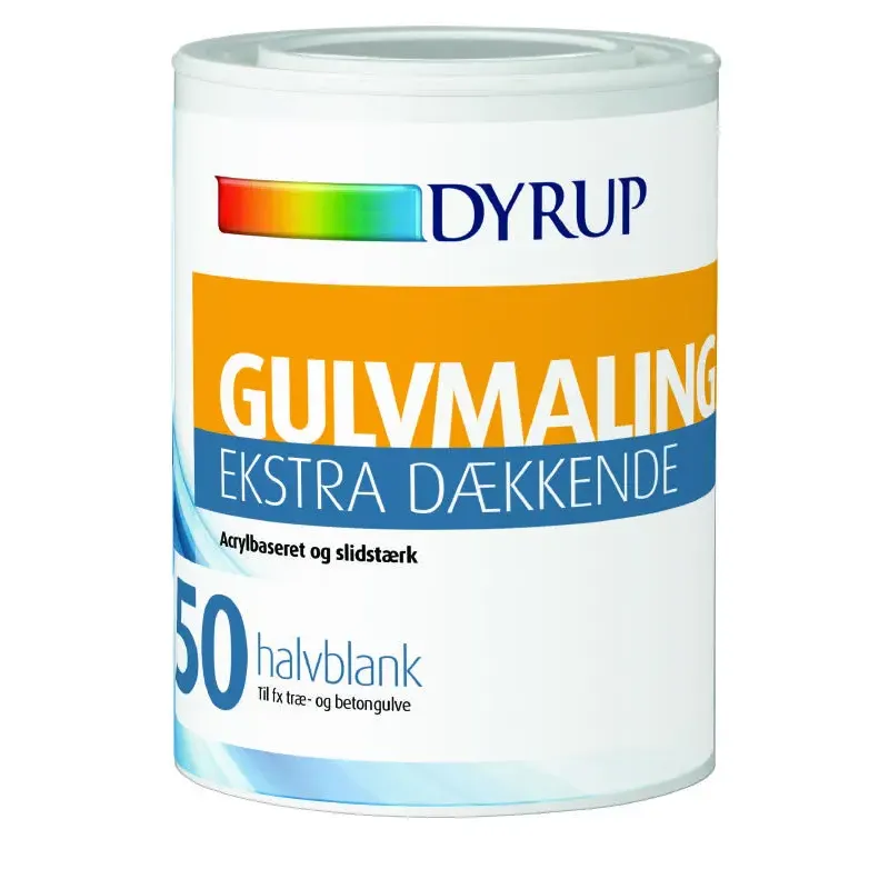Dyrup Gulvmaling Vand Ekstra D�kkende Hvid - 0,75lt