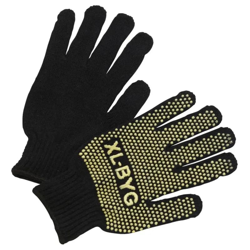 Ox-on Strikhandske M/dots Og Logo Sort