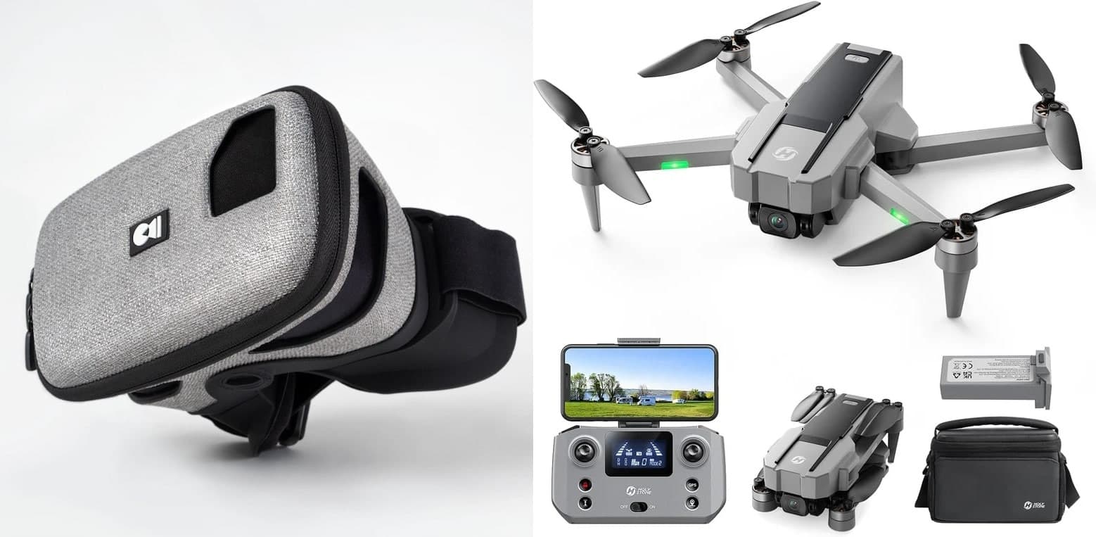 Holy Stone HS440D FPV Bundle + Dronemask 2 FPV-glasögon