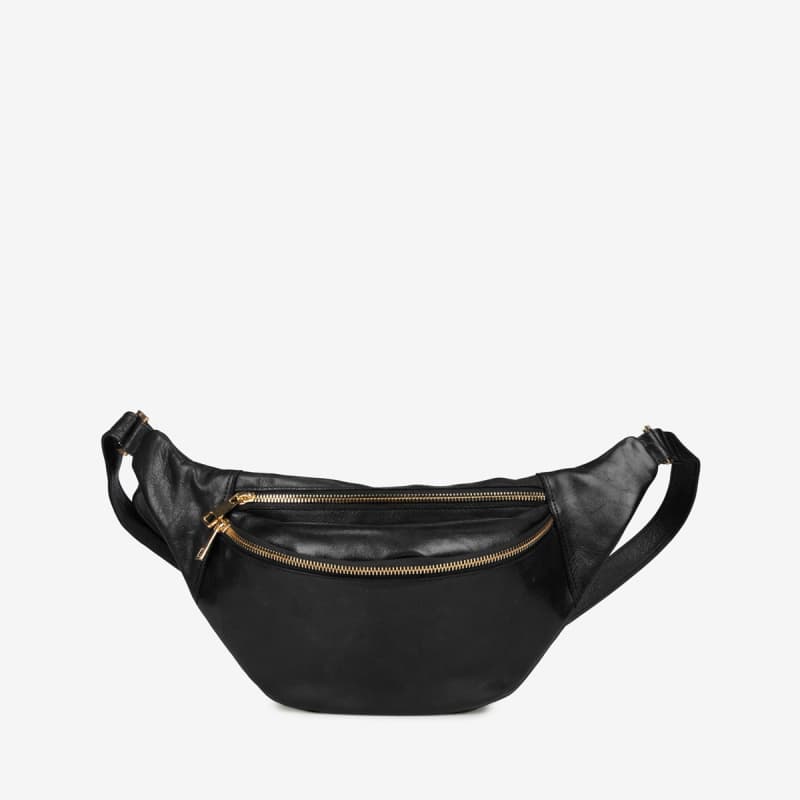 Aya flow bumbag i sort kalveskind fra danske Treats