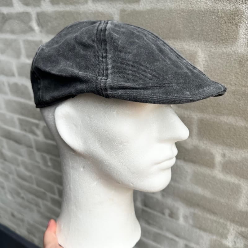Chilla flat cap - Sort canvas - 100% bomuld - Unisex - Scippis L/XL