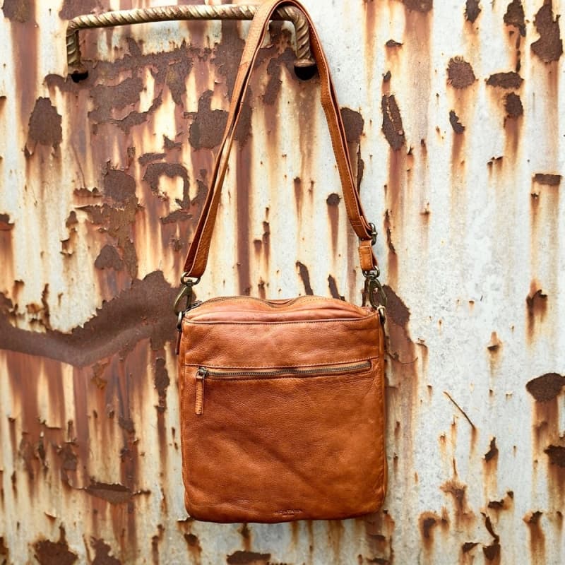 Maryland crossover taske i cognac læder - Montana