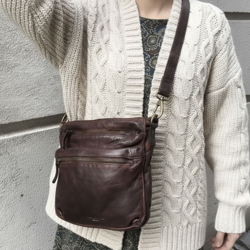 Alpha urban crossbody taske - Brun læder - Dame - Montana