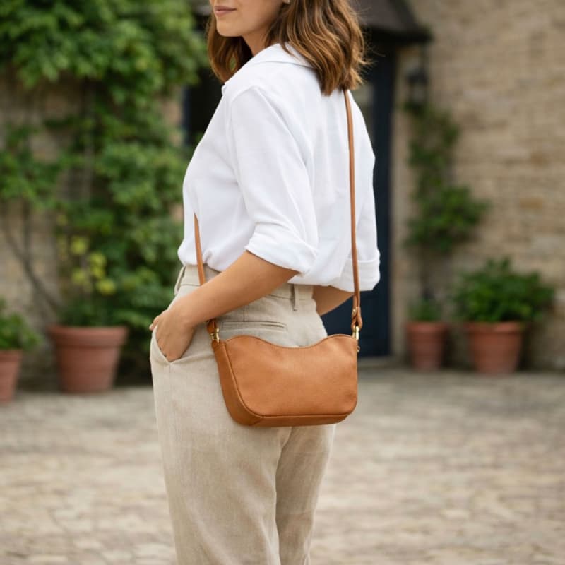 Lida crossbody taske i cognac kalveskind - Treats