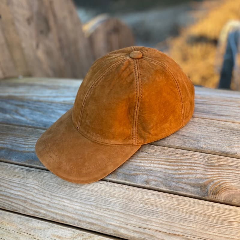 Ruskinds cap - Camel - Herre - Freja skind