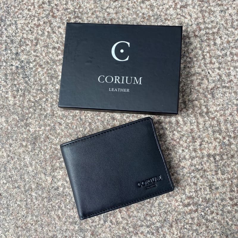 George læderpung - Herre - Sort kalveskind - Corium