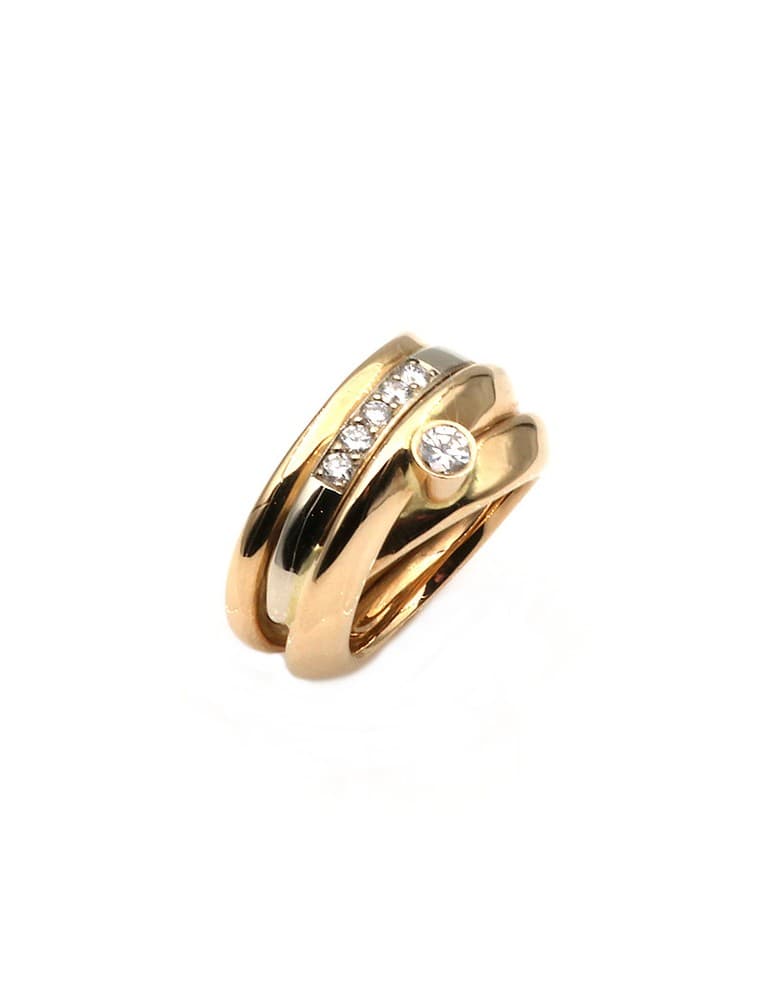 Håndsmedet 14kt guldring - Ringe