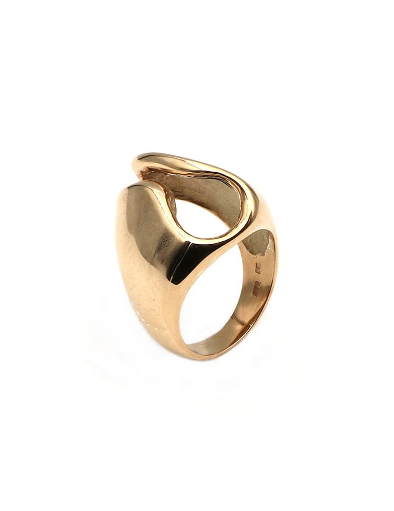 14kt kraftig guldring - Ringe