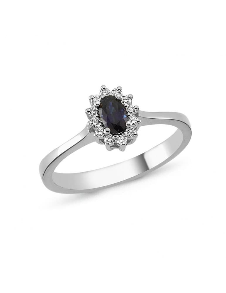 Nuran ring - Roset - med safir - Ringe