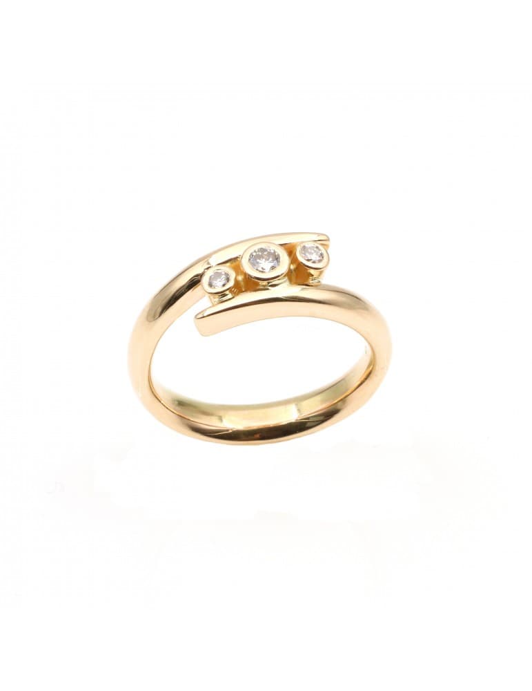 Håndsmedet 14kt guldring - Ringe