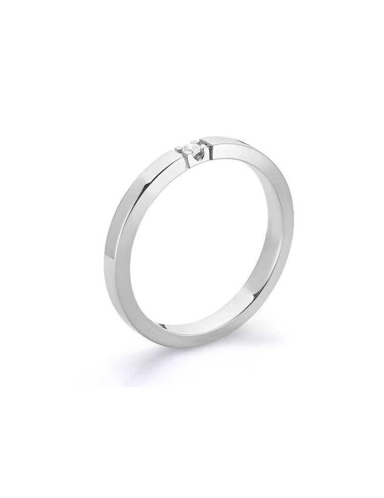 Nuran - Promise ring, 9 kt. hvidguld m. brillant - Ringe
