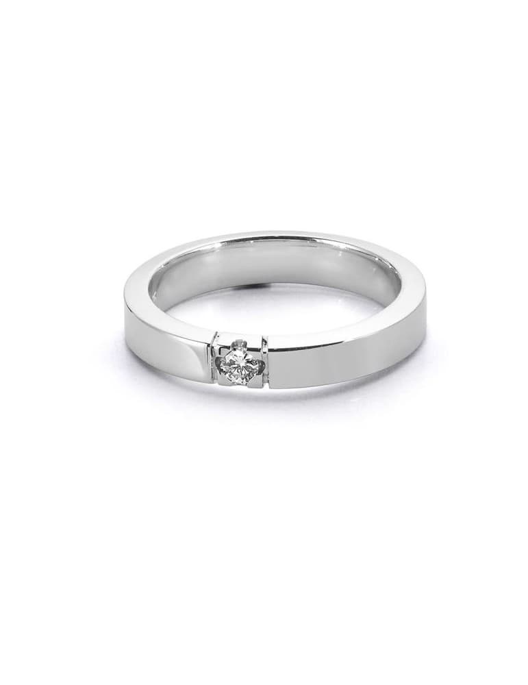 Nuran - Promise ring, 9 kt. hvidguld m. brillant - Ringe