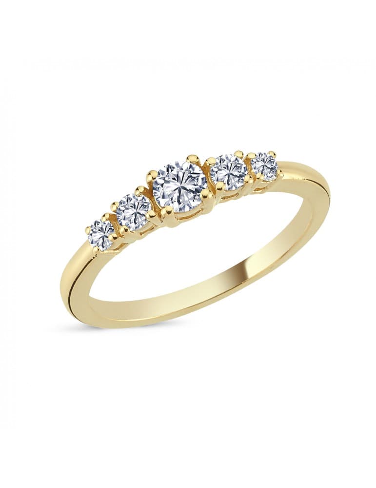 Nuran - Nova ring, 14 kt. guld med brillanter - Ringe