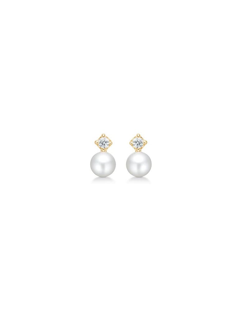 Mads Z - Crown Pearl - 14kt guld ørestikkere - Øreringe
