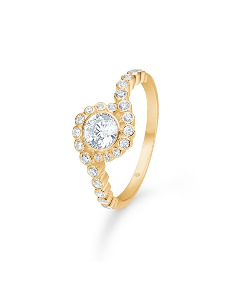 Mads Z - 'Carmen' ring, 8 kt. guld m. zirk. - Mads Z
