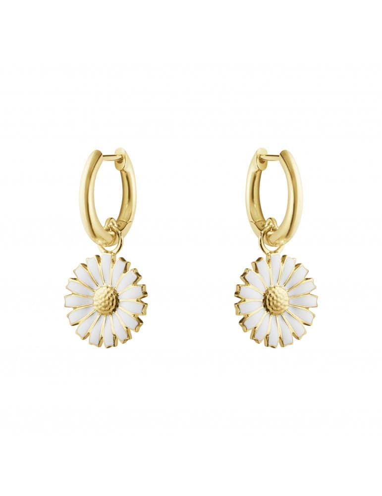 Georg Jensen - Daisy - creol med 13mm marguerit - Øreringe