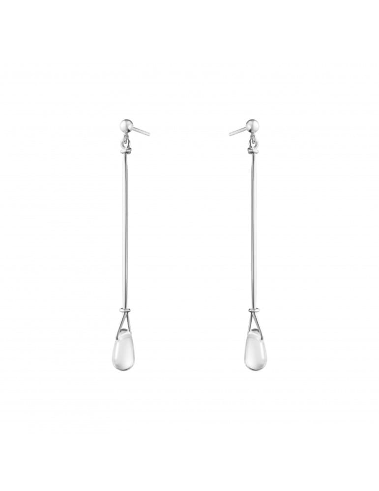 Georg Jensen Vivianna Torun ørehænger i sølv med bjergkrystal - Smykker