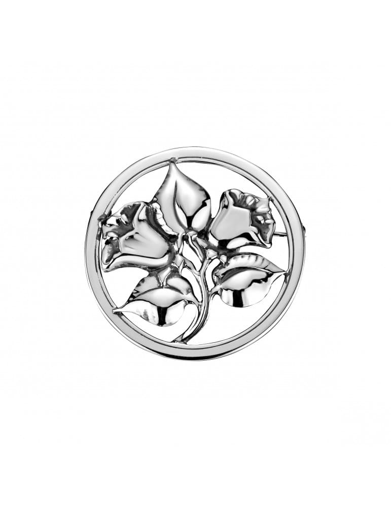Lund of copenhagen - broche i sølv med blomster - Brocher
