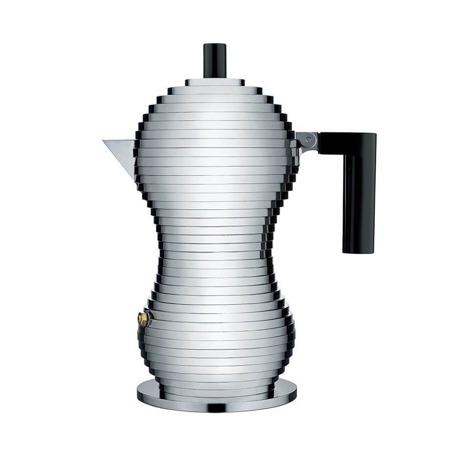 Alessi Pulcina 3 koppar. Espressokanna Svart