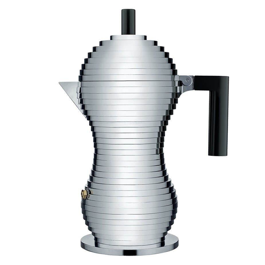 Alessi Pulcina 6 Cup. Espressokanna Svart