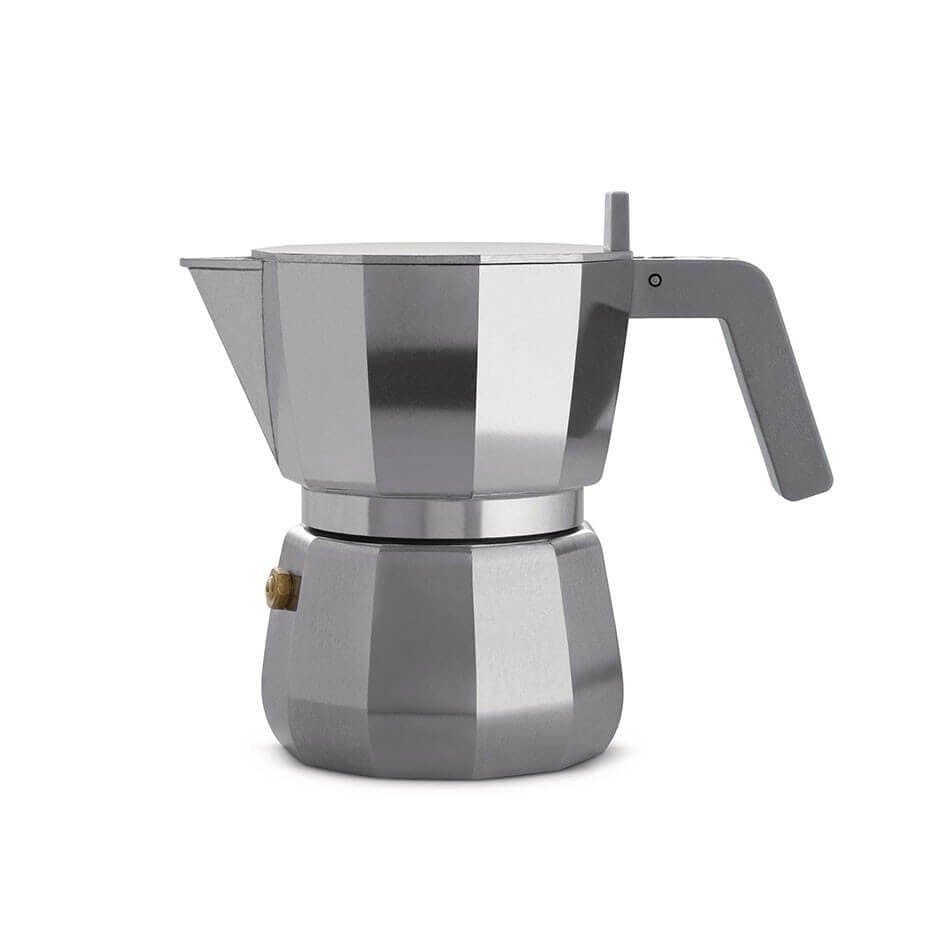 Alessi Moka 3 Cup. Espressokanna Alu