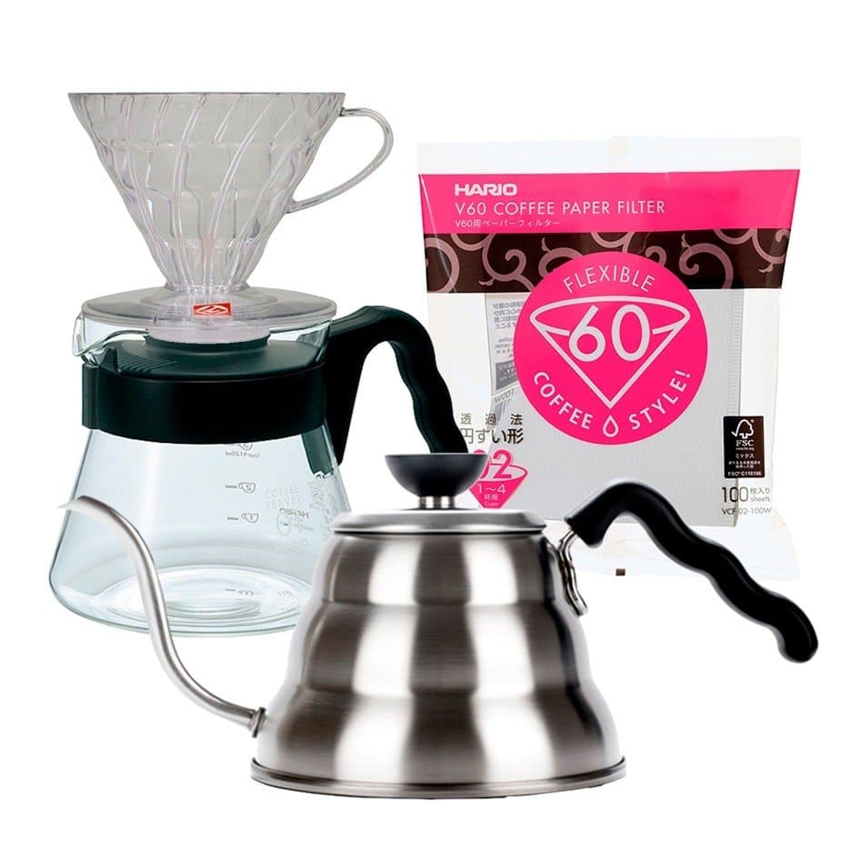 Hario V60 Filterbryggstartset med serveringskanna