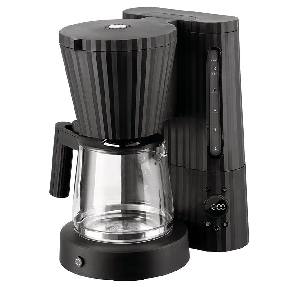 Alessi Plissé Kaffebryggare Svart