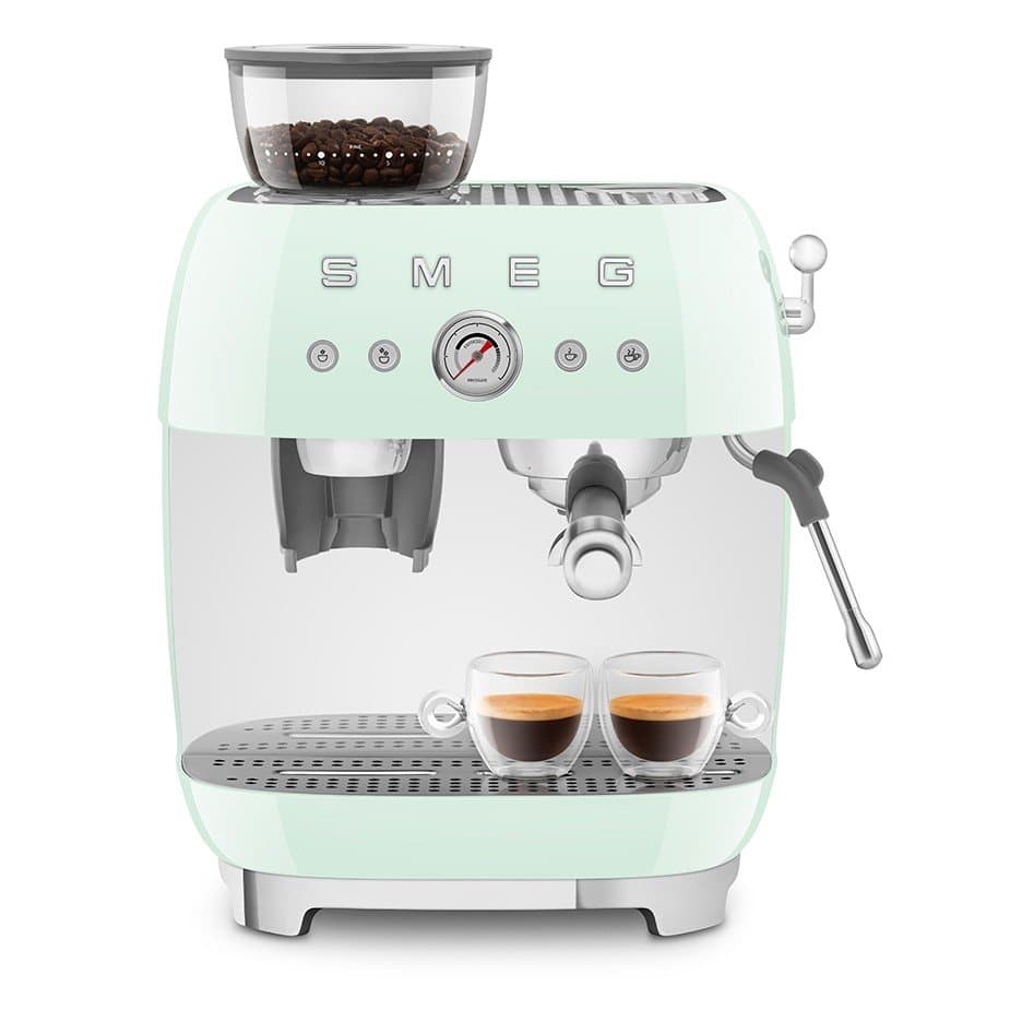 Smeg EGF03PGEU Manuell espressomaskin inkl. kvarn Pastellgrön