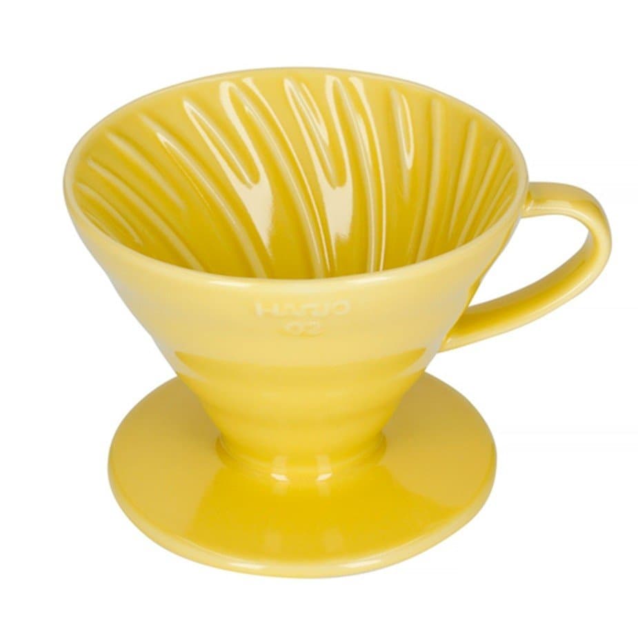 Hario V60-02 Keramisk Droppmunstycke Gul 2 Koppar.