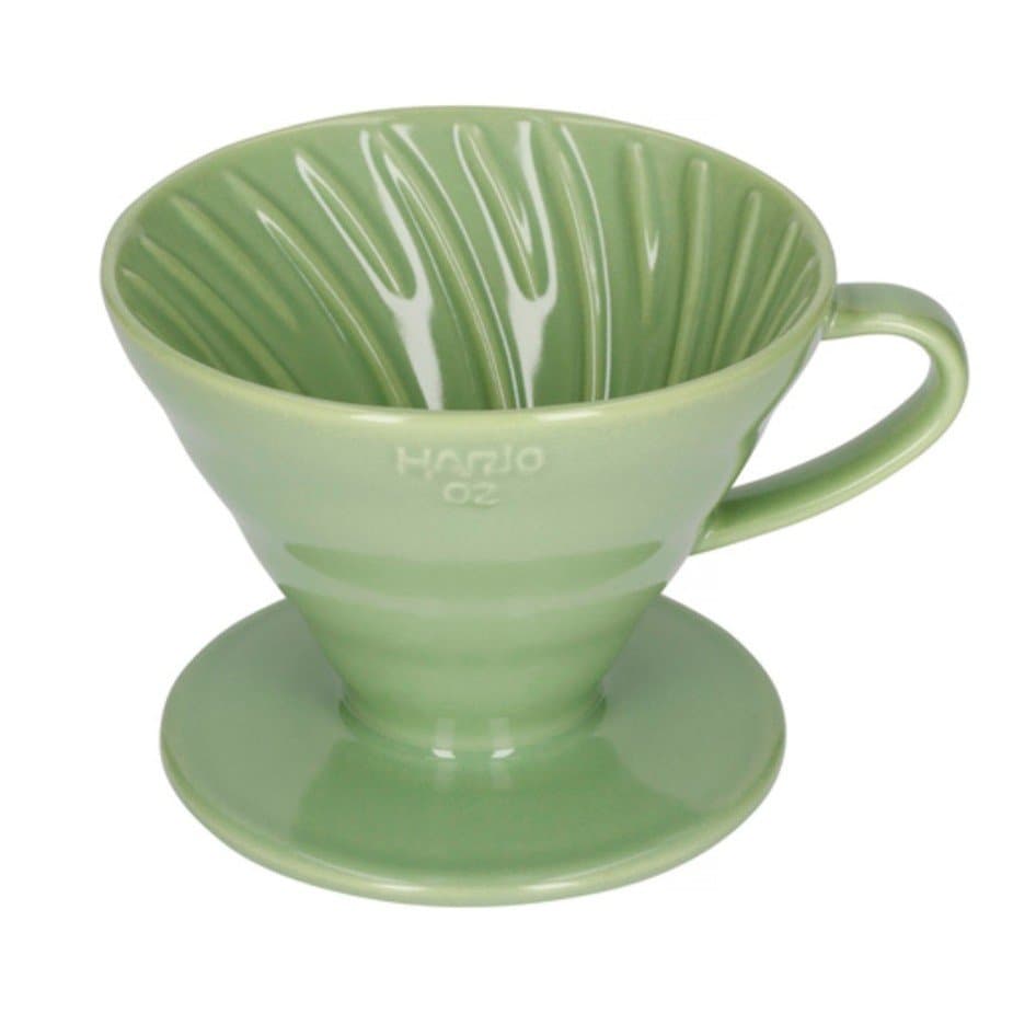Hario V60-02 Keramisk Droppkopp Rökgrön 2 Koppar.
