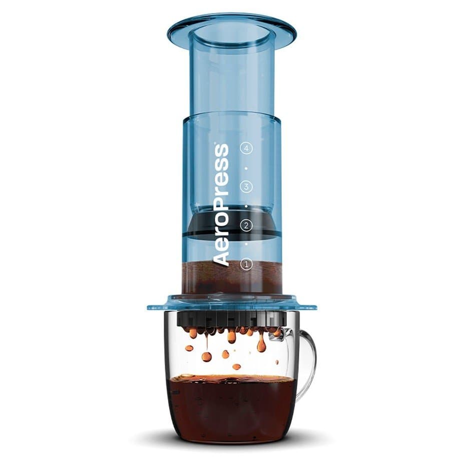 AeroPress Clear Blue Resebryggare