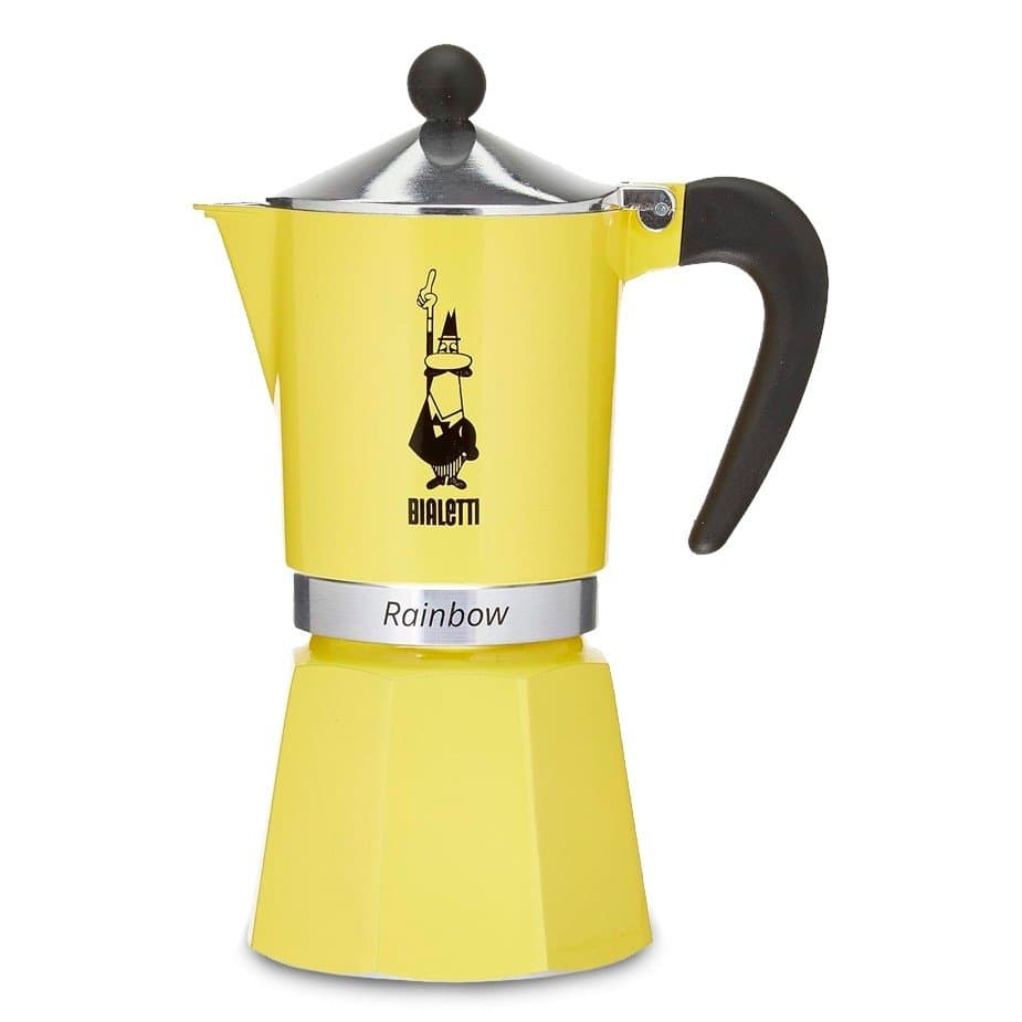 Bialetti Primavera Rainbow 6 Cup. Espressokanna Gul