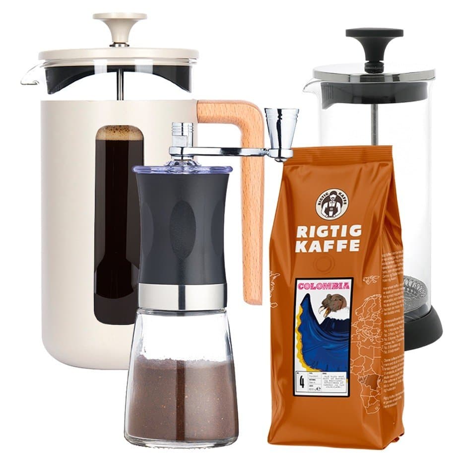 La Cafetière Pisa 8 Cup Latte Press Inkl. Kaffekvarn, mjölkskummare & 400g kaffe