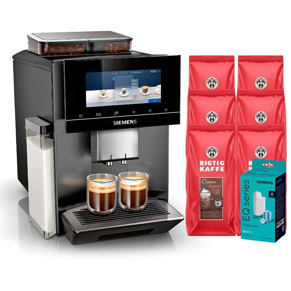 Siemens TQ907R05 EQ900 s700 Espressomaskin Inkl. 6kg Rigtig Kaffe & Skötselråd