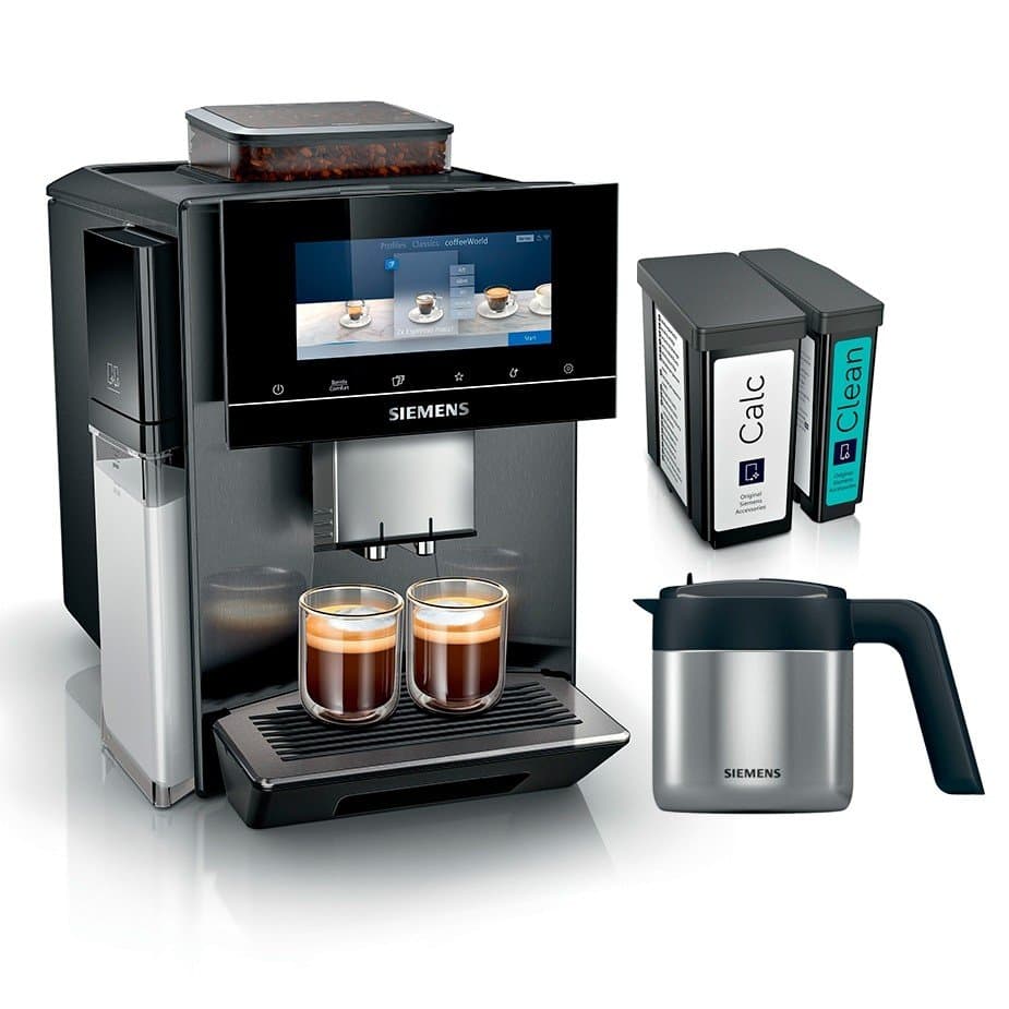 Siemens TQ905RZ5 EQ900 Plus Espressomaskin inkl. termos och skötselmedel inkl. autoCalc'n Clean
