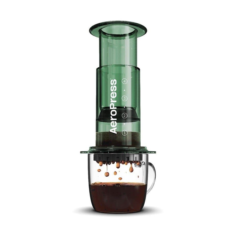 AeroPress Clear Green Resebryggare