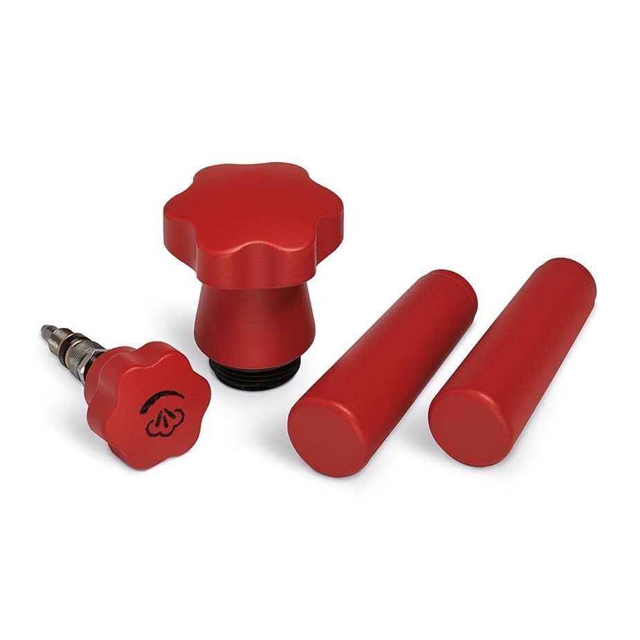 La Pavoni Trähandtag för espressomaskiner med spak, röd LPAHANLRD01