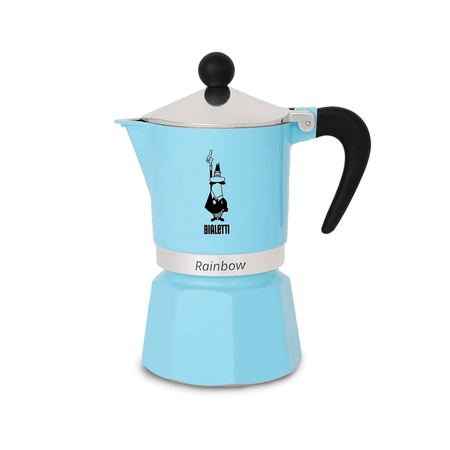 Bialetti Primavera Rainbow 1 kopp espressokanna Ljusblå