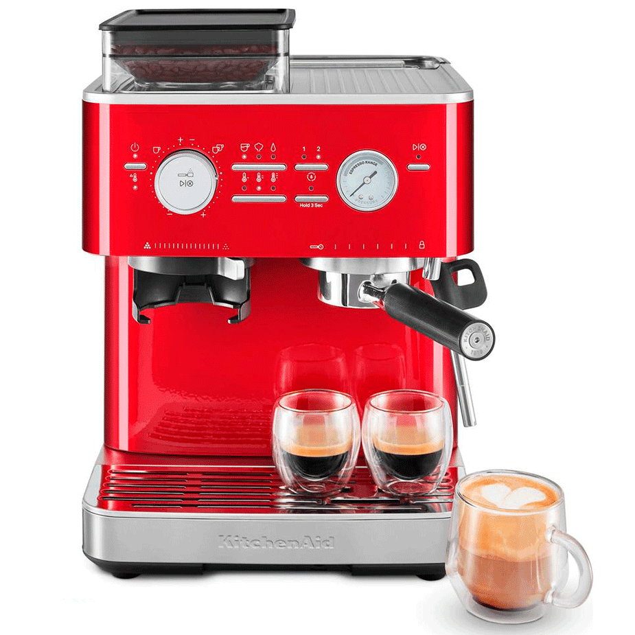 KitchenAid Halvautomatisk Espressomaskin Inkl. Kvarn Röd