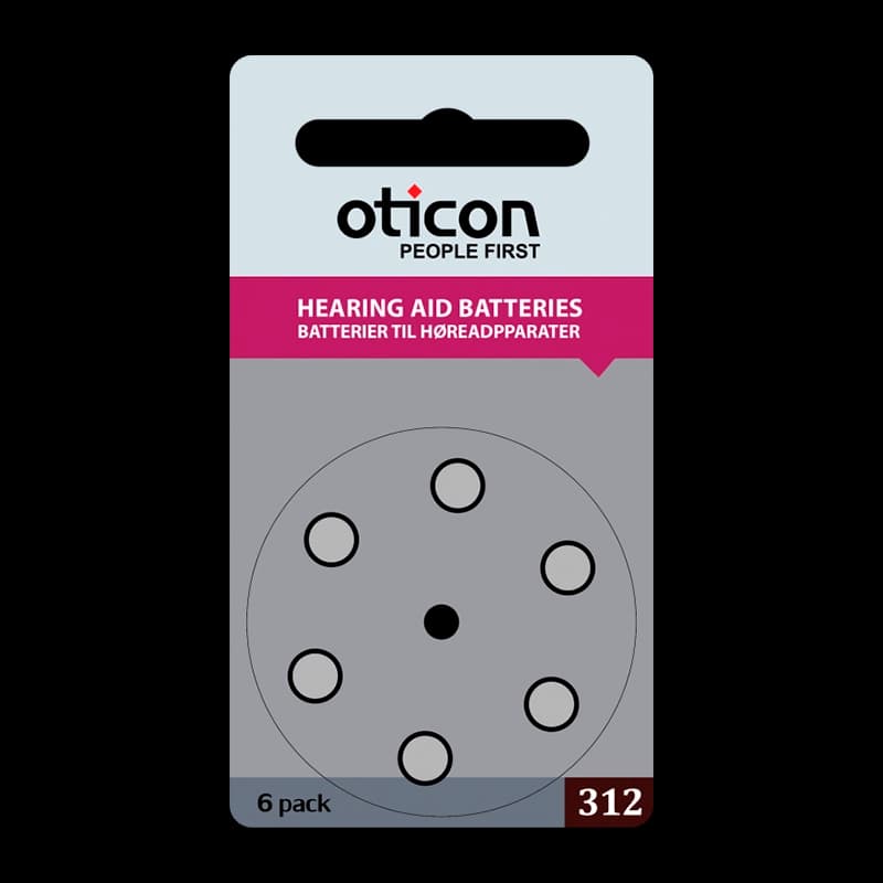 Oticon 312 batteri