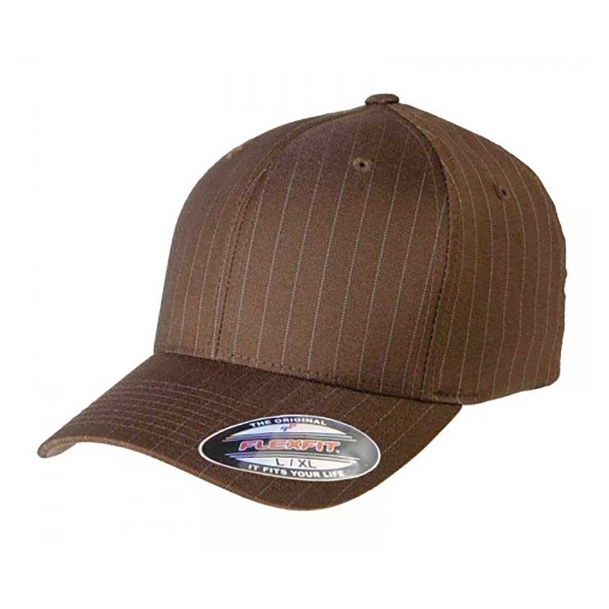 Flexfit Pinstripe Cap Brown/White