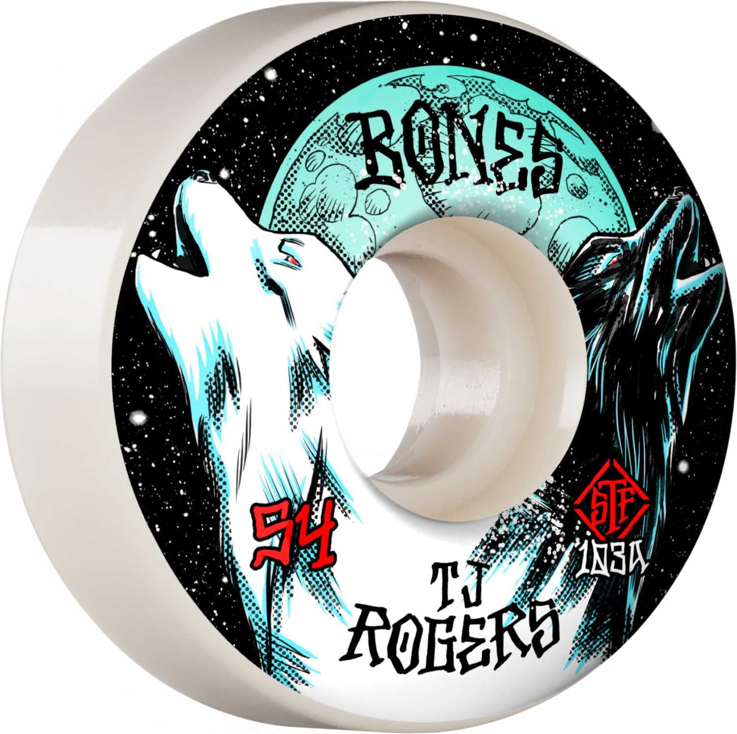 Bones Wheels PRO STF Skateboard Rogers Spirit Howl 54mm V3 Slims 103A 4-pack