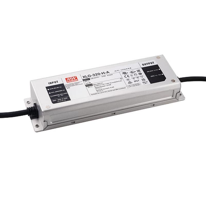 Mean Well XLG LED-driver 230V til 24V, udendørs IP67 - 320W