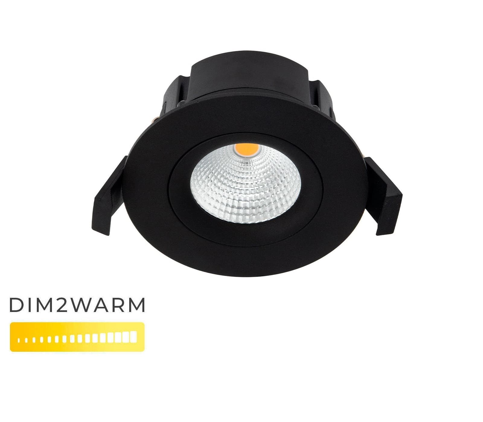 Lyra Tilt LED Indbygningsspot 8W, Dim2Warm, Ra94 - Sort