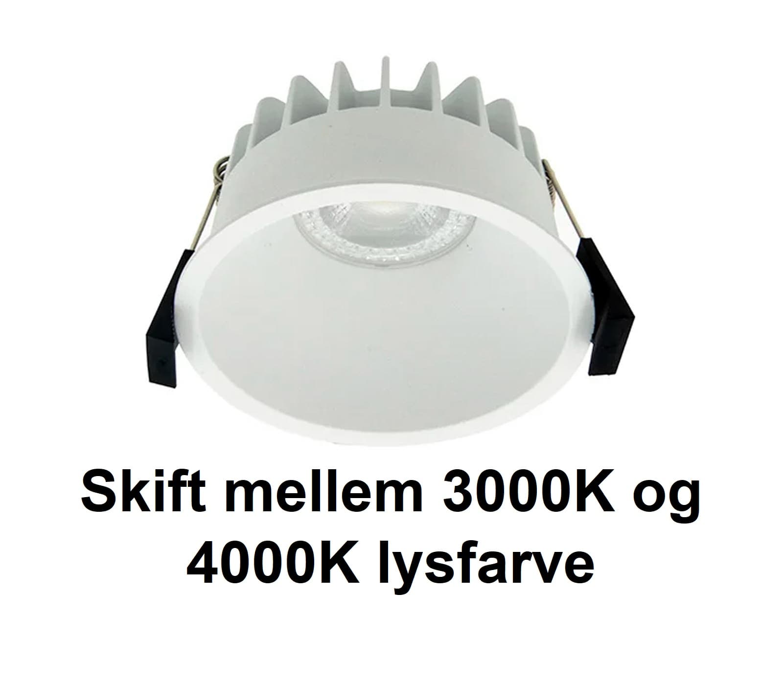 Lyra DEEP LED Indbygningsspot 8W, 3000K/4000K, Ra94, Dæmpbar - Hvid