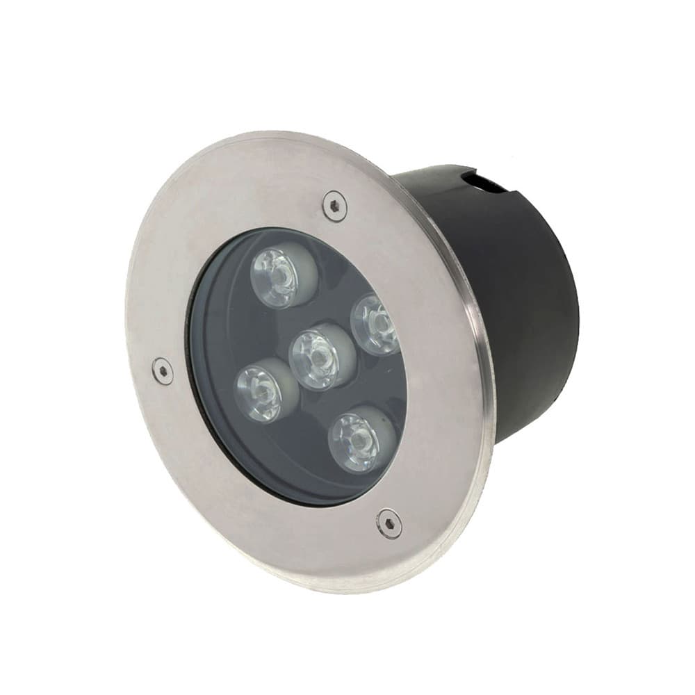NICA Rund LED Nedgravningsspot 5W, IP65, 230V - Rustfrit Stål