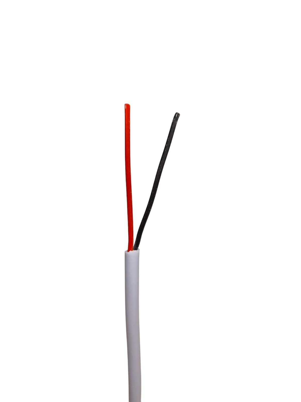 2-Ledet Rund Hvid Kabel Til 12V/24V LED - Metermål