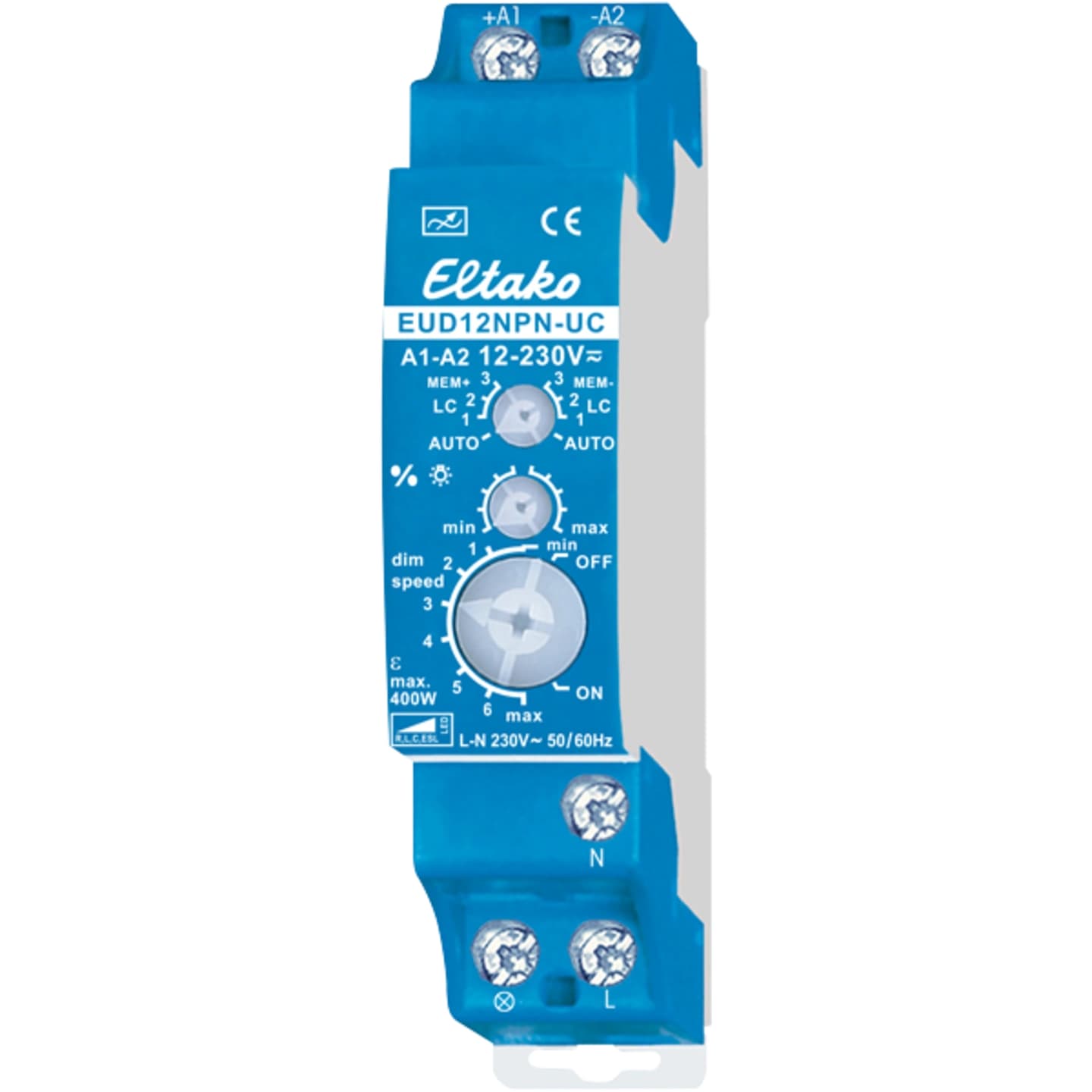Eltako LED Lysdæmper, 0-400W, 12-230V (EUD12NPN-UC)